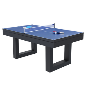 Table multi-jeux ping-pong noir