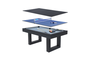 Table multi-jeux noir billard et ping pong Denver