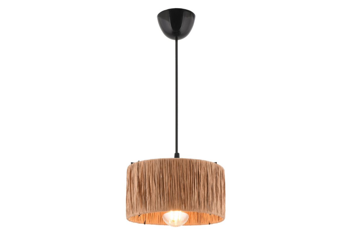 luminaire raphia clarisse fond blanc ampoule allumée concept usine