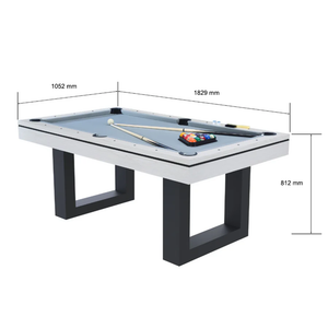 Dimensions table Denver multi-jeux blanc