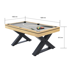 Dimensions table multijeux Texas bois Concept Usine