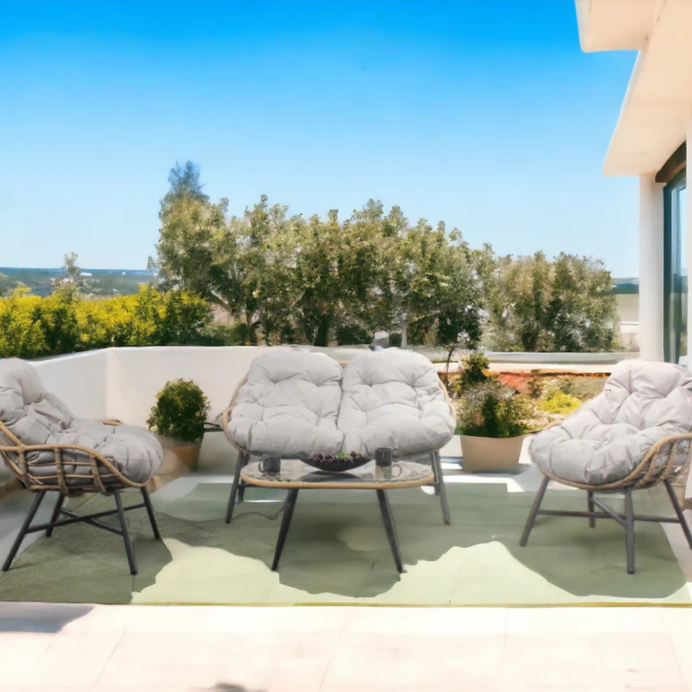 Salon de jardin beige Evora - Concept usine