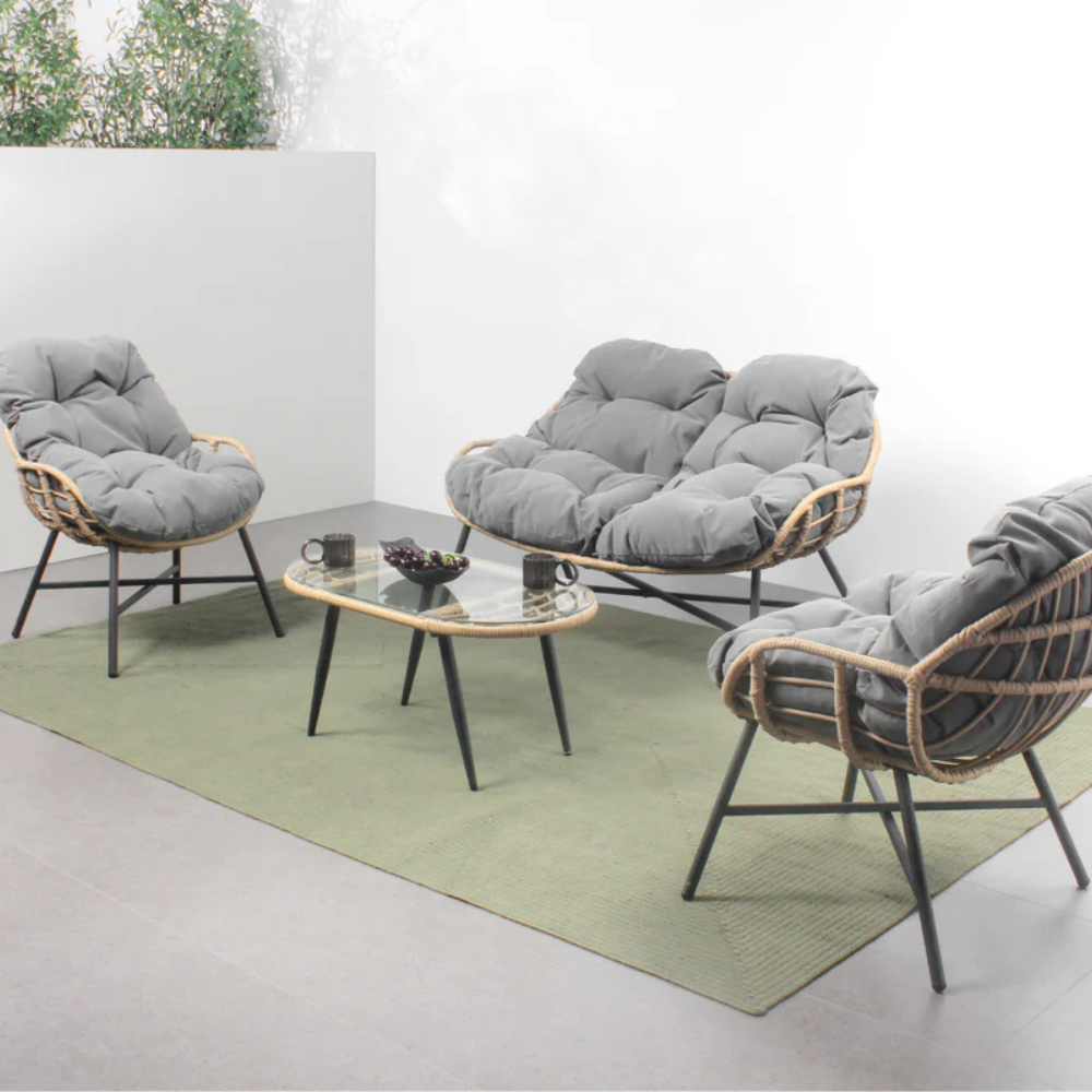 Salon de jardin Evora gris foncé Concept-Usine - ambiance