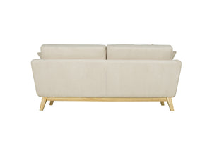 Canapé Hoga velours beige vue arrière