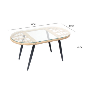 Table de jardin Evora gris foncé Concept-Usine - dimensions