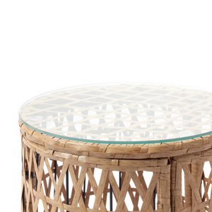 Zoom table basse en verre salon de jardin papazan