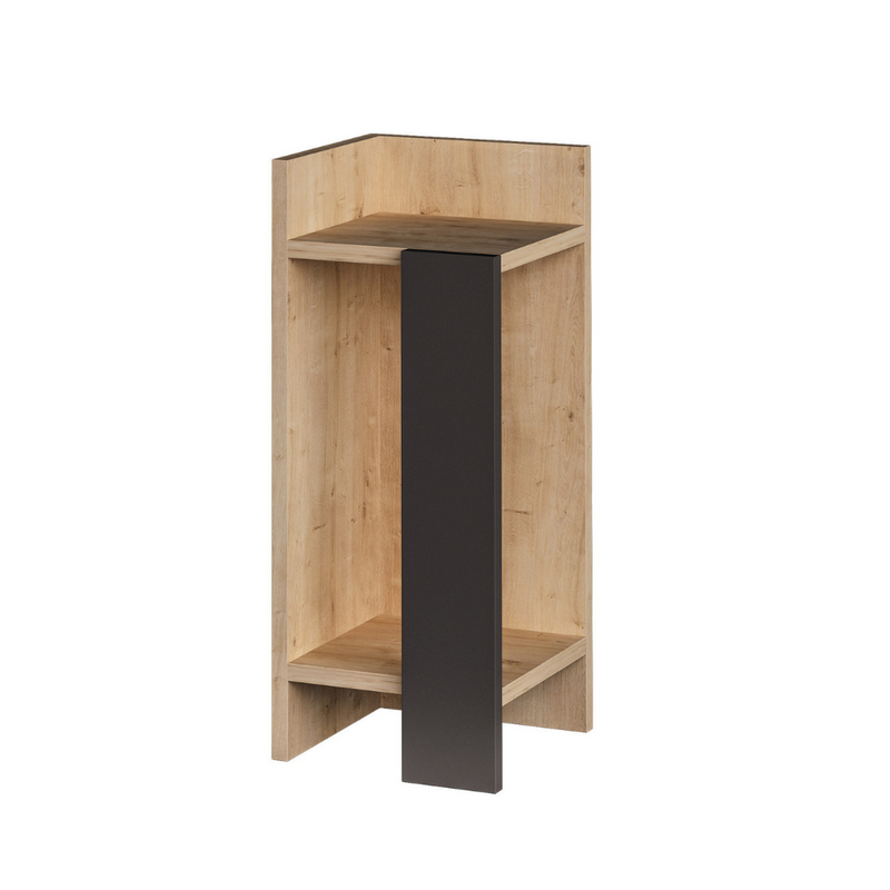 Table de chevet en bois et gris Kanya 