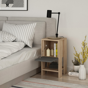 Table de chevet avec rangement bois