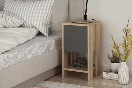 Table de chevet en bois Sisa