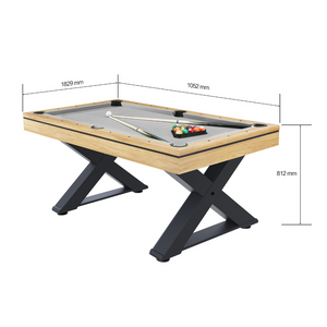Dimensions table multijeux Texas bois Concept Usine