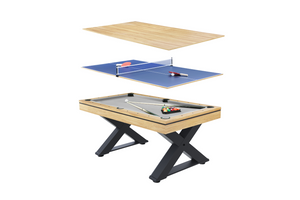 table multijeux billard ping pong bois concept usine