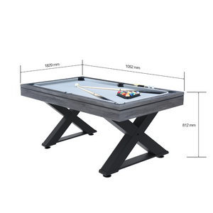Dimensions table multijeux Texas gris Concept Usine