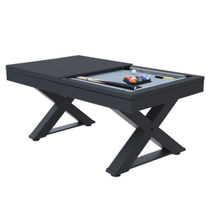 Table Texas multijeux billard noir Concept Usine