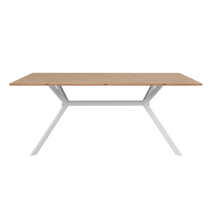 table repas industrielle miles rectangle fond blanc