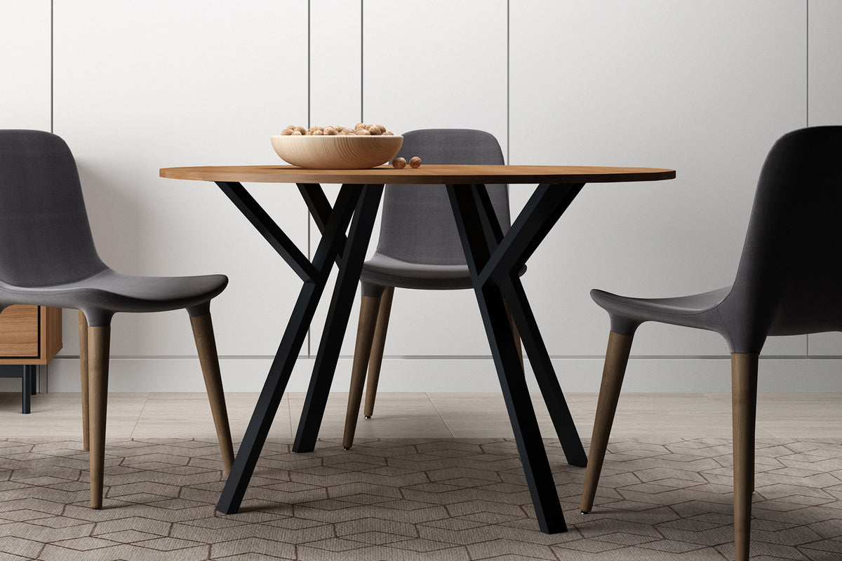 Table ronde en bois 4 places
