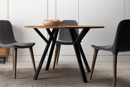 Table ronde en bois 4 places