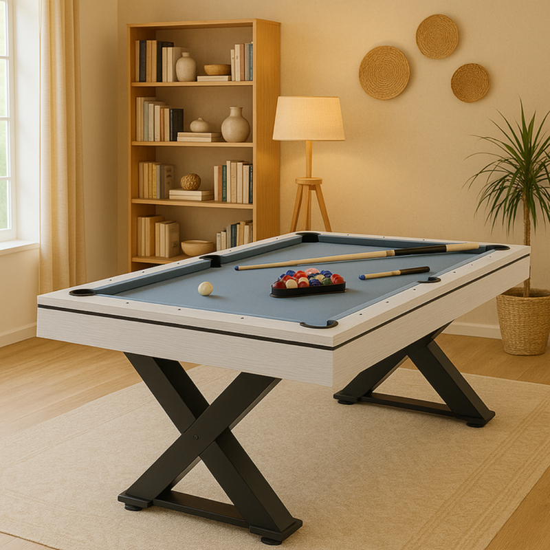 Table multi-jeux 3 en 1 Texas blanc