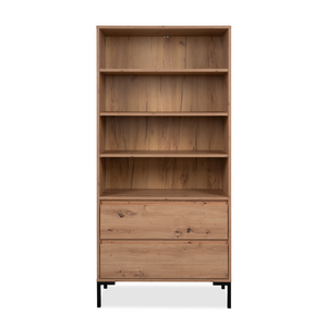 Vaisselier bois étagères et tiroir design fond blanc Concept-Usine