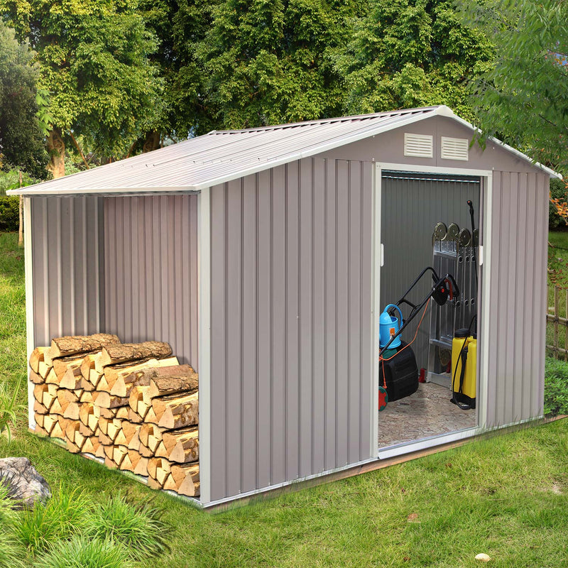 abri de jardin avec rangement de buches ventoux 8,72m2