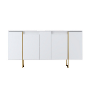 buffet blanc doré luxor 4 portes fond blanc face concept usine