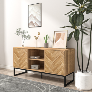 buffet en bois chevron ambiance