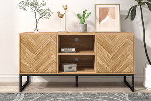 buffet chevron en bois rectangle