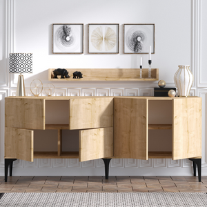 Buffet assen avec étagère murale ambiance