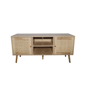 Buffet cange effet cannage fond blanc