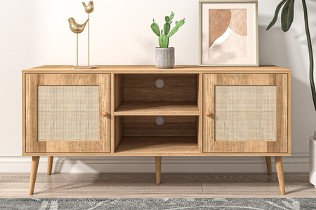 Buffet en bois effet cannage Cange rectangle 