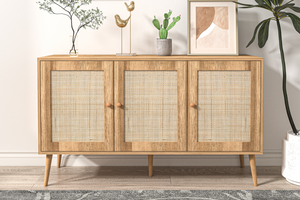 buffet bois effet cannage cange rectangle