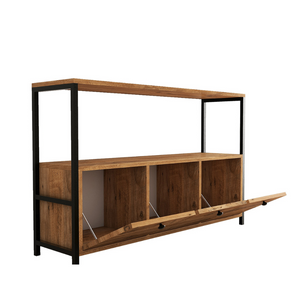Buffet fero bois 3 portes ouvert