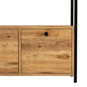 Buffet fero bois 3 portes zoom tiroir