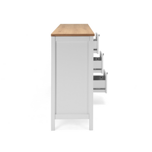 Buffet scandinave portes et tiroirs fond blanc profil Concept Usine