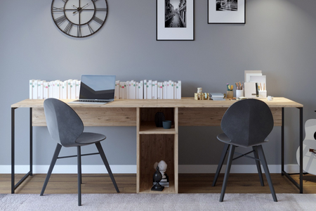 Bureau en bois avec rangements Kili rectangle