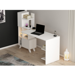 Bureau contemporain blanc kuhmo ambiance 3 quarts vue de dessus concept usine