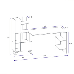 bureau contemporain blanc kuhmo dimensions concept usine