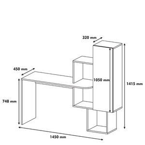 bureau contemporain bois et blanc turku dimensions concept usine
