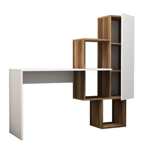 bureau contemporain bois et blanc turlu fond blanc concept usine