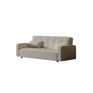 Canapé scandinave convertible 3 places en tissu bouclette blanc Copenhague packshot canapé blanc