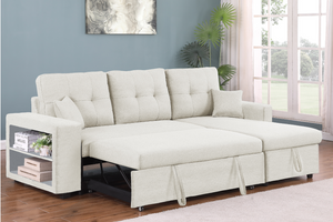 Canapé d'angle convertible Glasgow beige