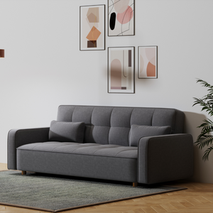 canapé convertible 3 places en tissu copenhague ambiance 3 quarts concept usine gris