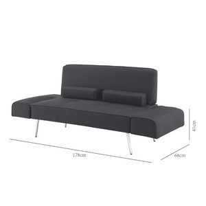 Canapé Riga convertible en tissu gris - dimensions 1