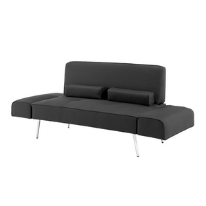 Canapé Riga convertible en tissu gris - fond blanc 3