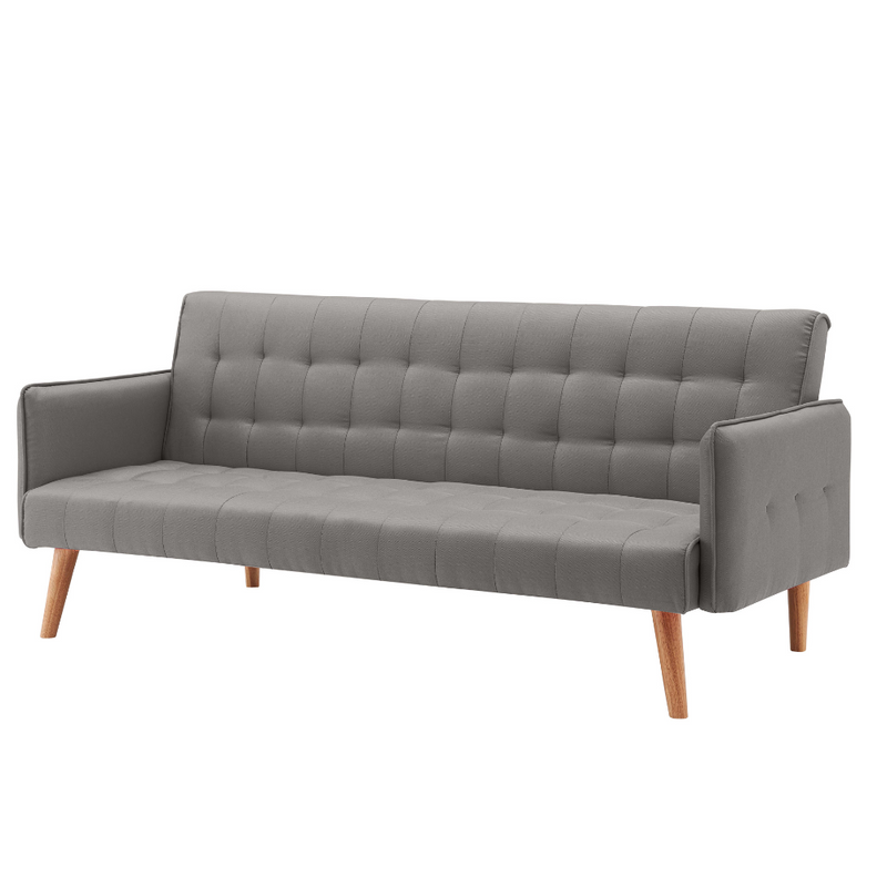 Canapé Sveg en tissu gris convertible - Fond blanc 1