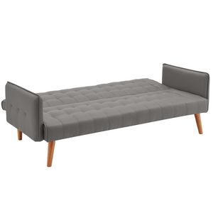 Canapé Sveg en tissu gris convertible - Fond blanc 2