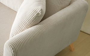 Accourdoirs canapé velours côtelé beige Hoga