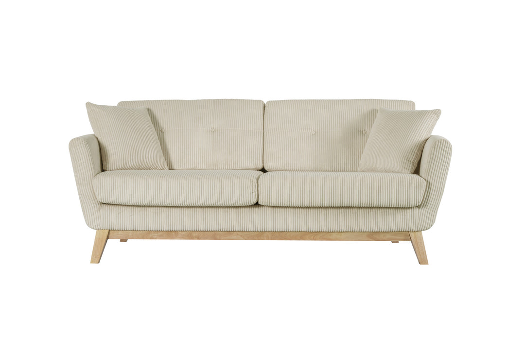 Canapé scandinave velours côtelé 3 places Hoga