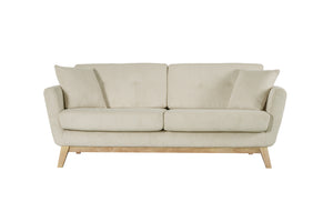 Canapé velours côtelé beige Hoga fond blanc