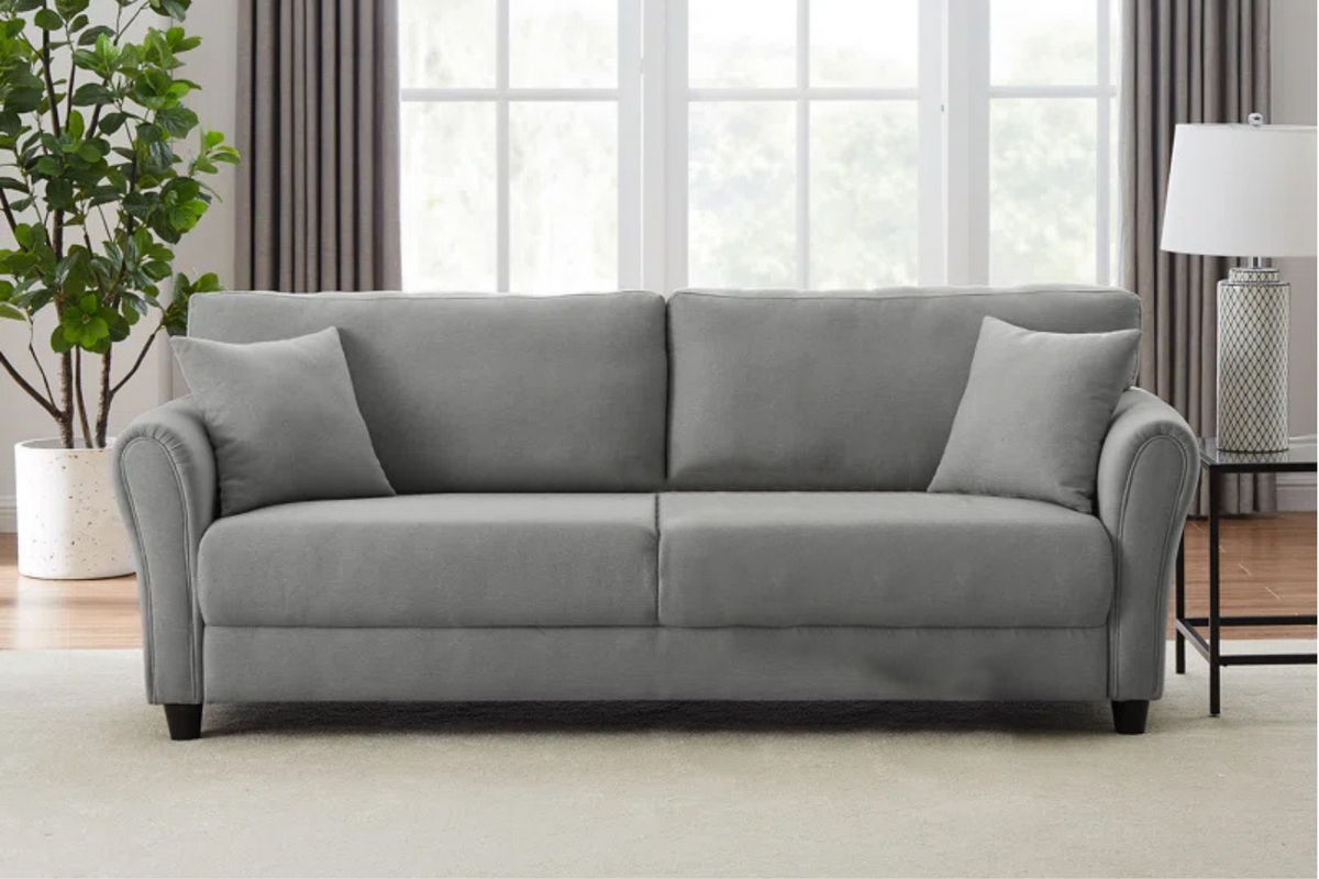Canapé Lucerne en tissu 3 places gris clair