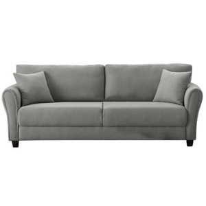 Canapé design en tissu 3 places gris clair Lucerne - fond blanc 2
